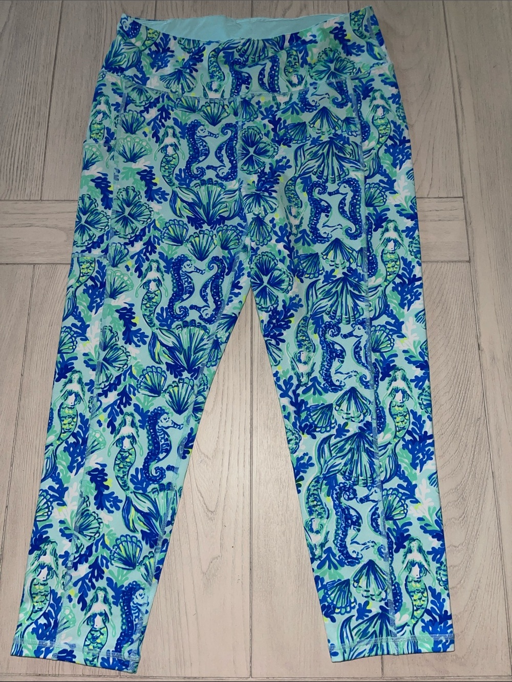 Lilly Pulitzer Seeing Double Weekender High Rise Leggings in Sea Glass Aqua